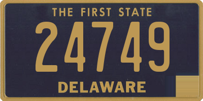 DE license plate 24749