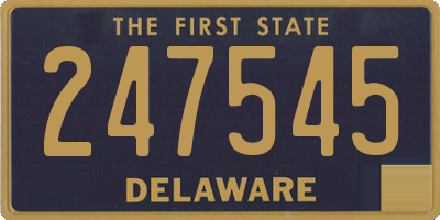 DE license plate 247545