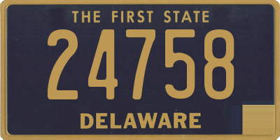 DE license plate 24758