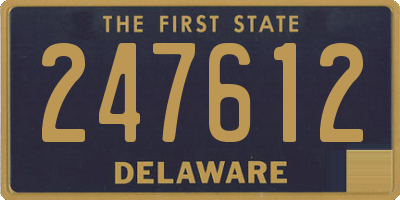 DE license plate 247612