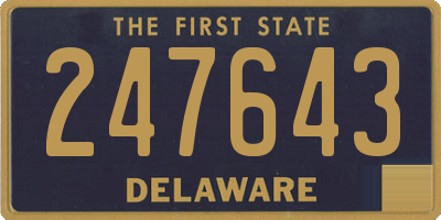 DE license plate 247643