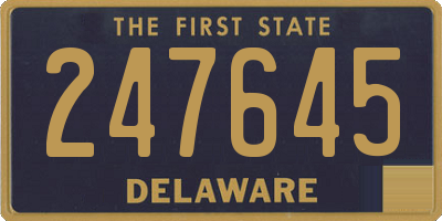 DE license plate 247645