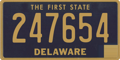 DE license plate 247654