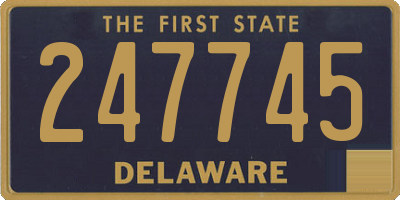DE license plate 247745