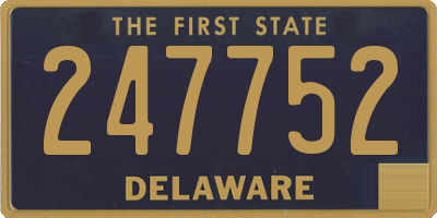 DE license plate 247752