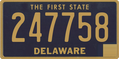 DE license plate 247758