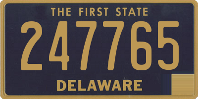 DE license plate 247765