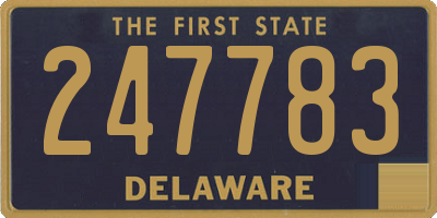 DE license plate 247783