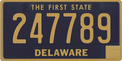 DE license plate 247789