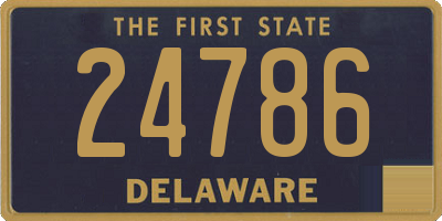 DE license plate 24786