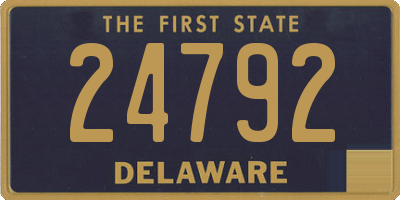DE license plate 24792