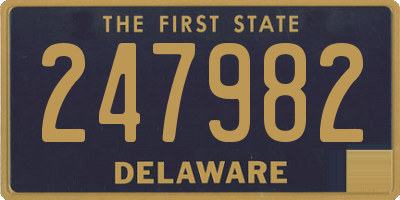 DE license plate 247982