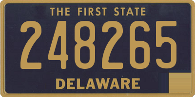 DE license plate 248265