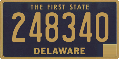 DE license plate 248340