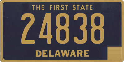 DE license plate 24838