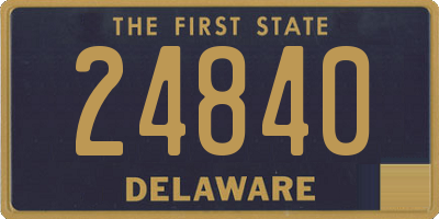 DE license plate 24840