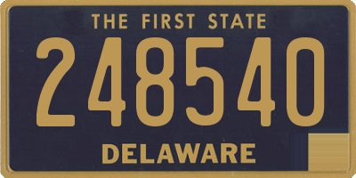 DE license plate 248540