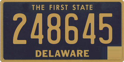 DE license plate 248645