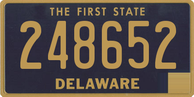 DE license plate 248652