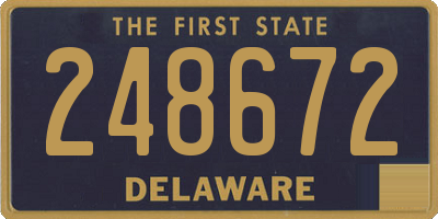 DE license plate 248672