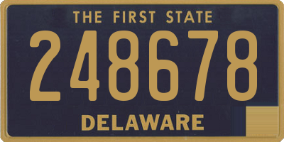 DE license plate 248678