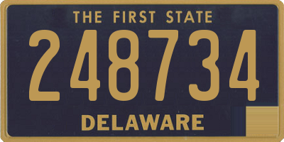 DE license plate 248734