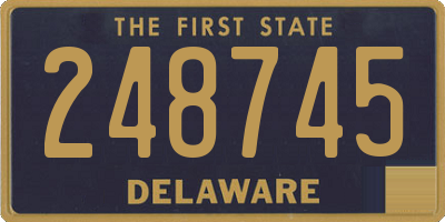 DE license plate 248745