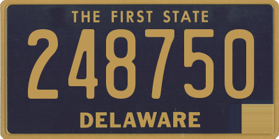 DE license plate 248750