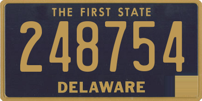 DE license plate 248754