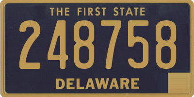 DE license plate 248758