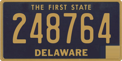 DE license plate 248764