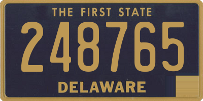 DE license plate 248765