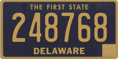 DE license plate 248768