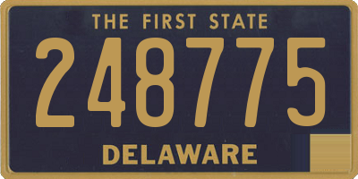 DE license plate 248775