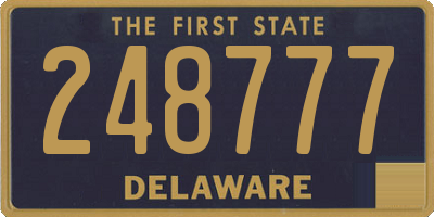 DE license plate 248777