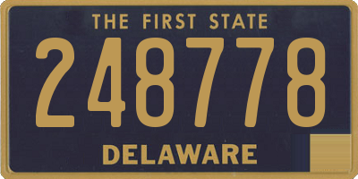 DE license plate 248778