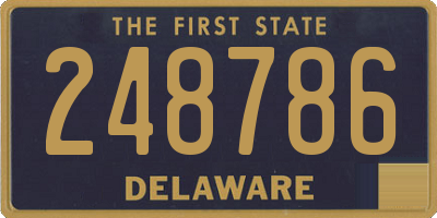 DE license plate 248786