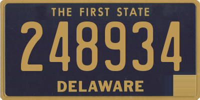 DE license plate 248934