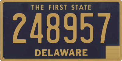 DE license plate 248957