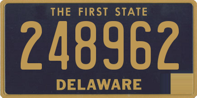 DE license plate 248962