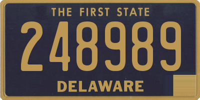 DE license plate 248989