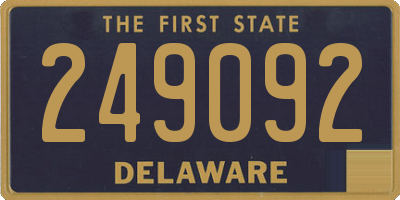 DE license plate 249092