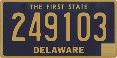 DE license plate 249103