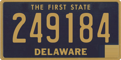 DE license plate 249184
