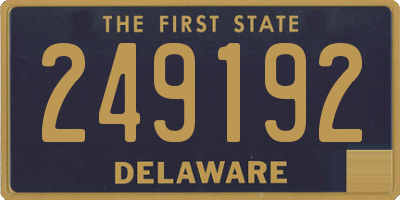 DE license plate 249192