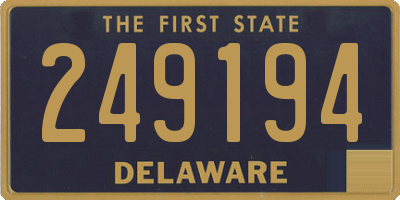 DE license plate 249194
