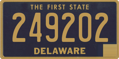 DE license plate 249202