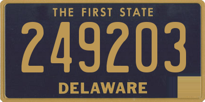 DE license plate 249203