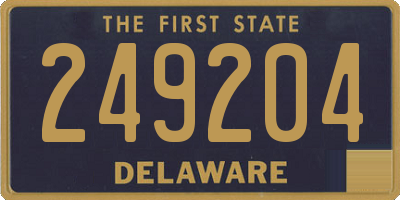 DE license plate 249204