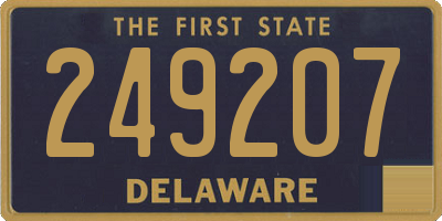 DE license plate 249207